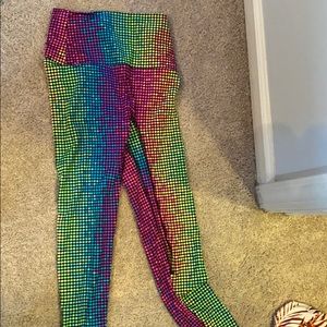 Neon polka dot K-Deer leggings